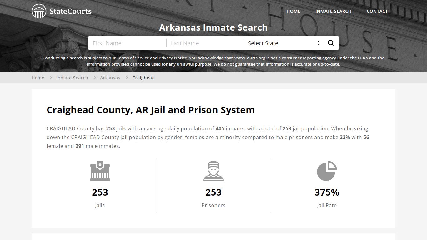 Craighead County, AR Inmate Search - StateCourts