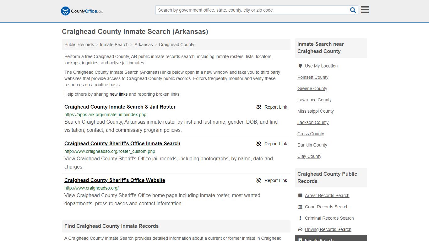 Inmate Search - Craighead County, AR (Inmate Rosters ...