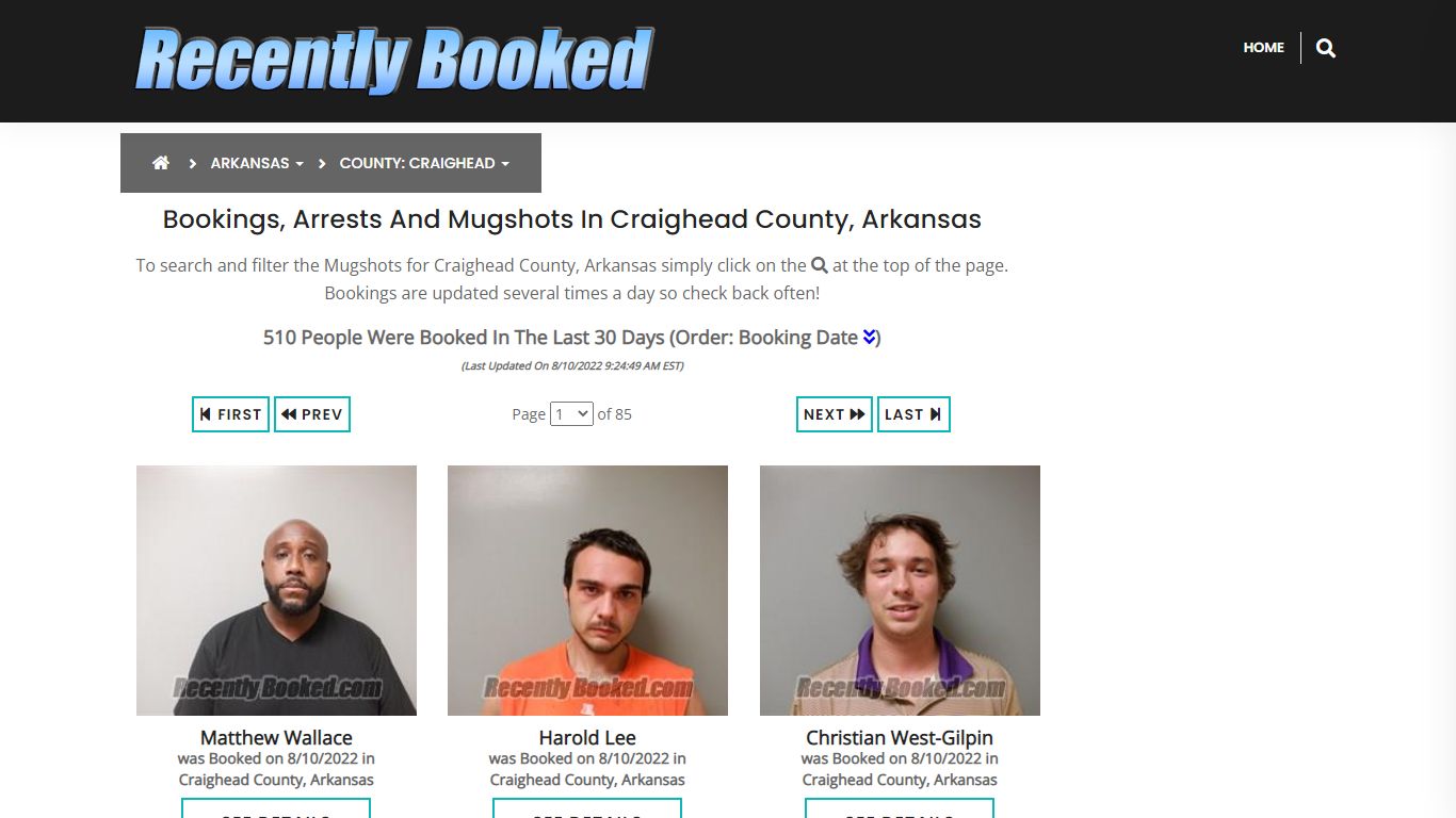 Recent bookings, Arrests, Mugshots in Craighead County ...